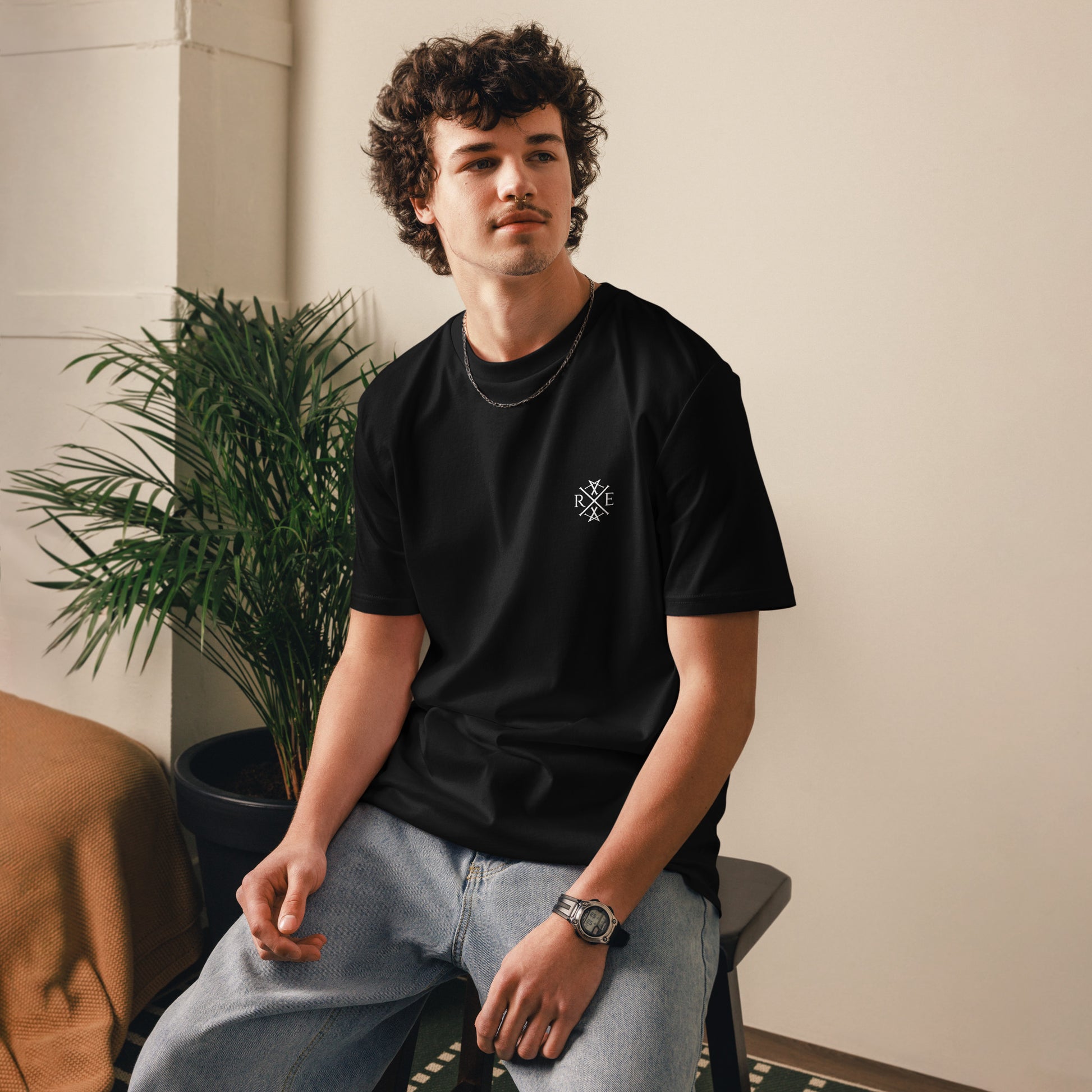 Core Monogram Organic T-shirt In Black