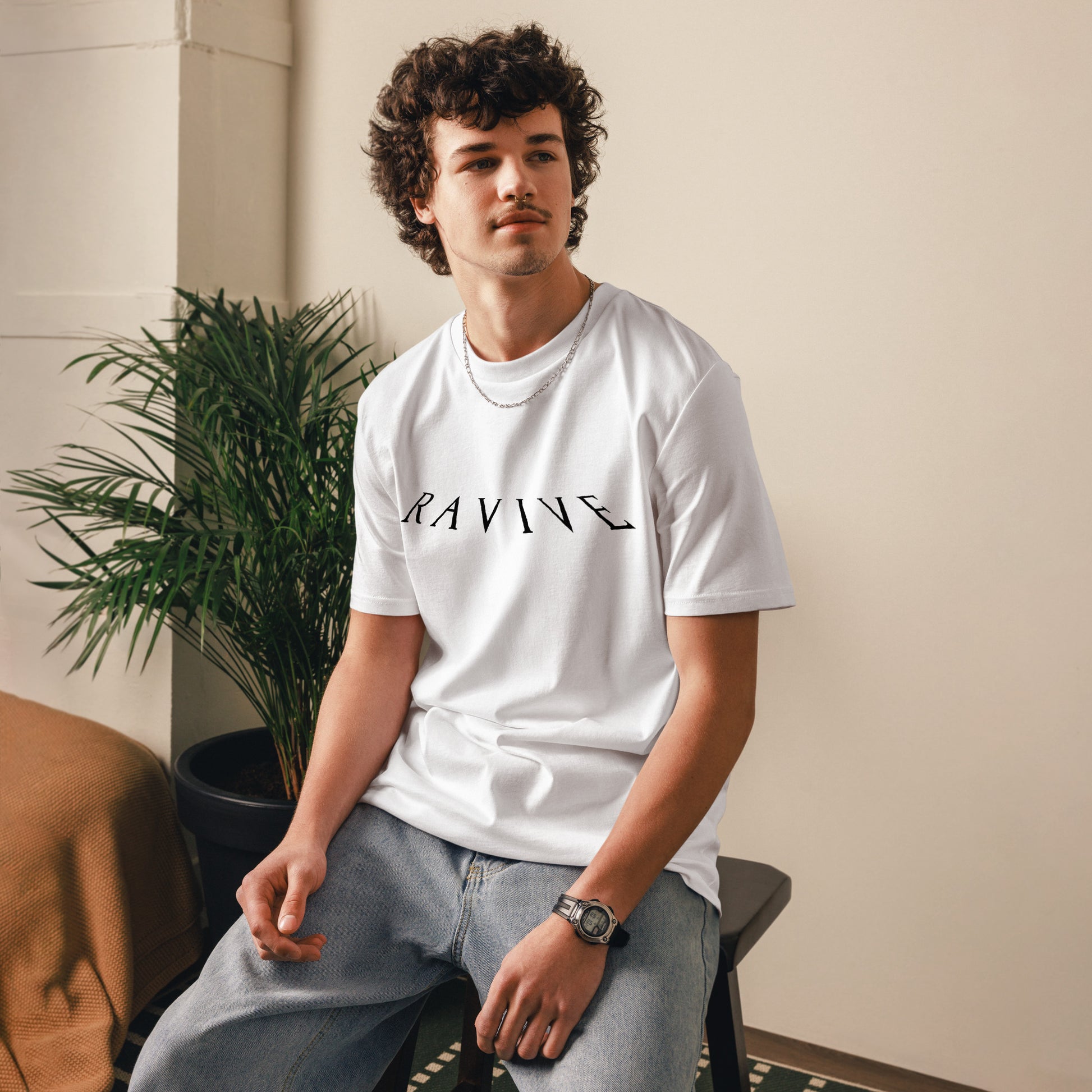 Core Wavy Organic T-Shirt In White